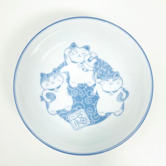 Karatsu Maneki Neko Rice Bowl (5.5"D) image 3