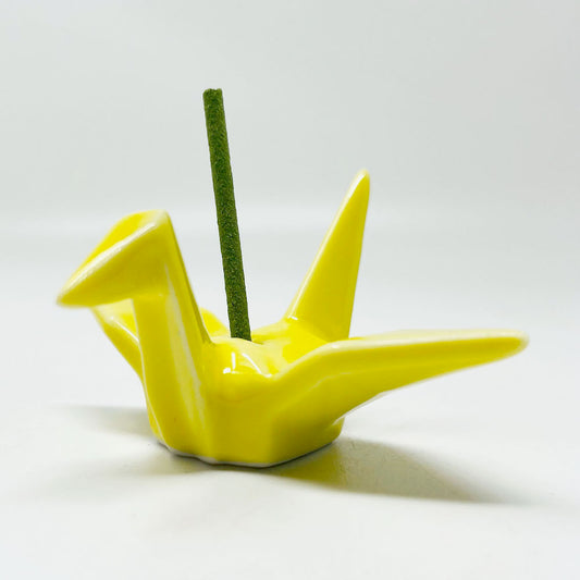 Incense Stand - Crane Yellow image 1