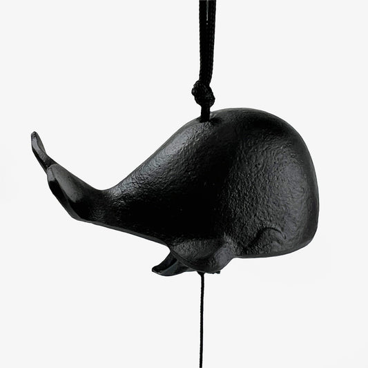 Cast Iron Wind Chime Black Whale