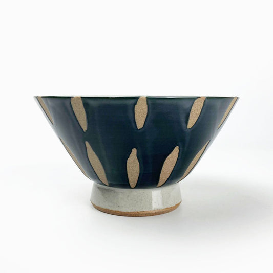 Arita Rice Bowl Hassui Hake Black (4.75"D) image 1