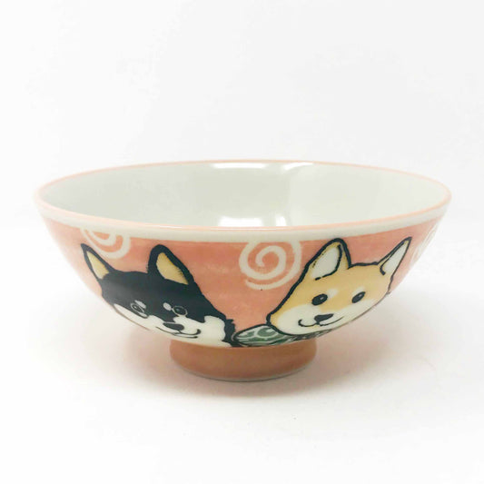 Shiba Pink Rice Bowl Large (5.5") image 1