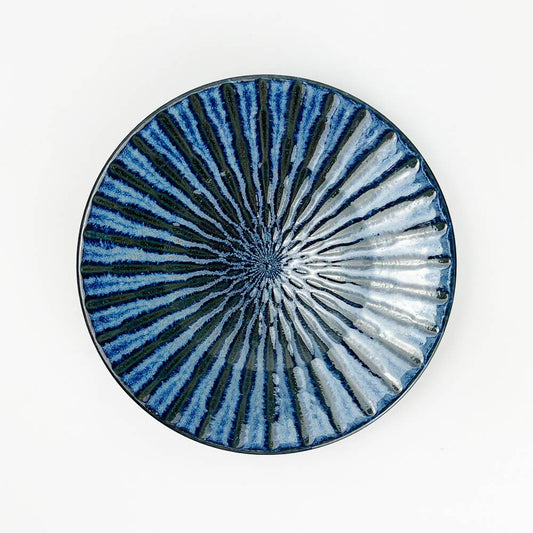 Navy Stripe Medium Plate (7.75"D) image 1