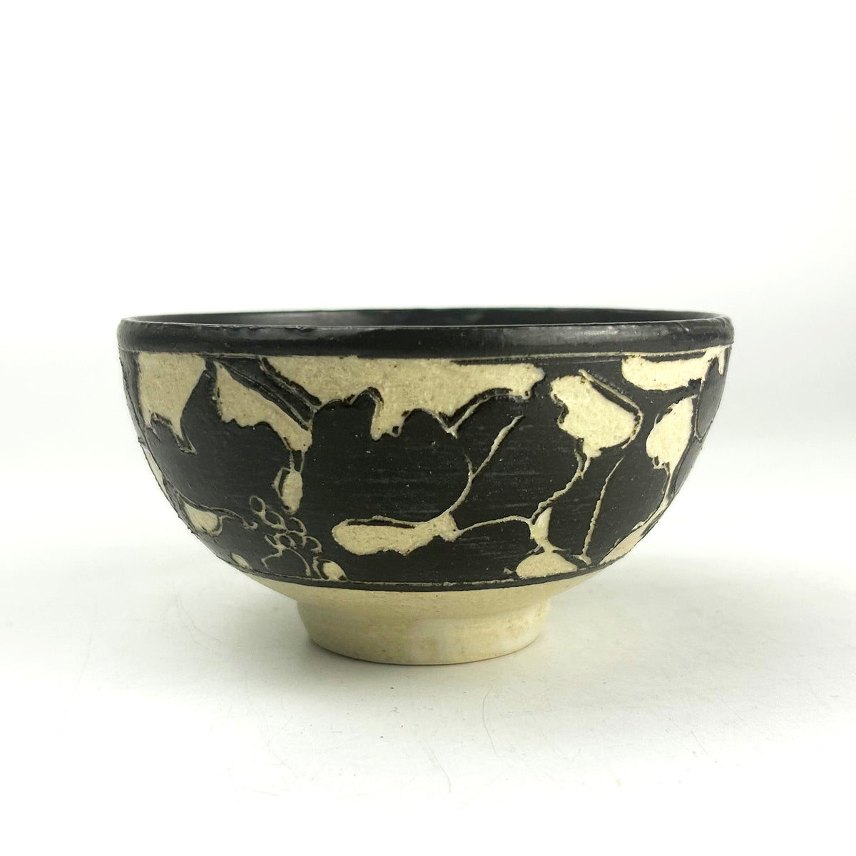 Bowl Kakiotoshi Flower by Fujita (5"D)