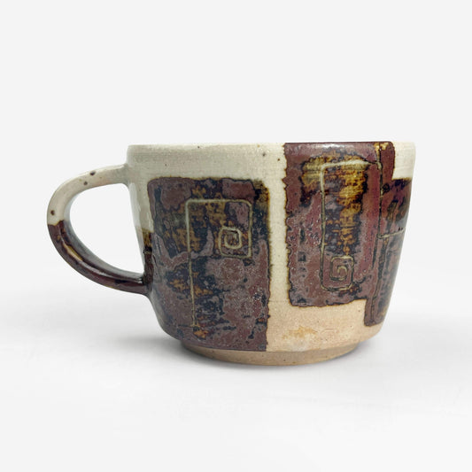 Mug white/Brown (7oz) by Yasuko Maeda