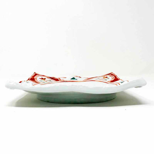 SQ. Plate Akae (7.5"D) by Bunga Yamamoto/ Hoju-gama