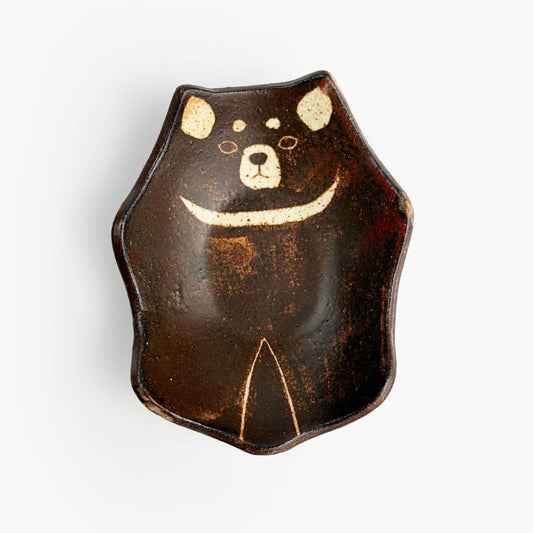 Animal Small Dish Moon Bear (3.5" x 3") by Yoji Horikoshi