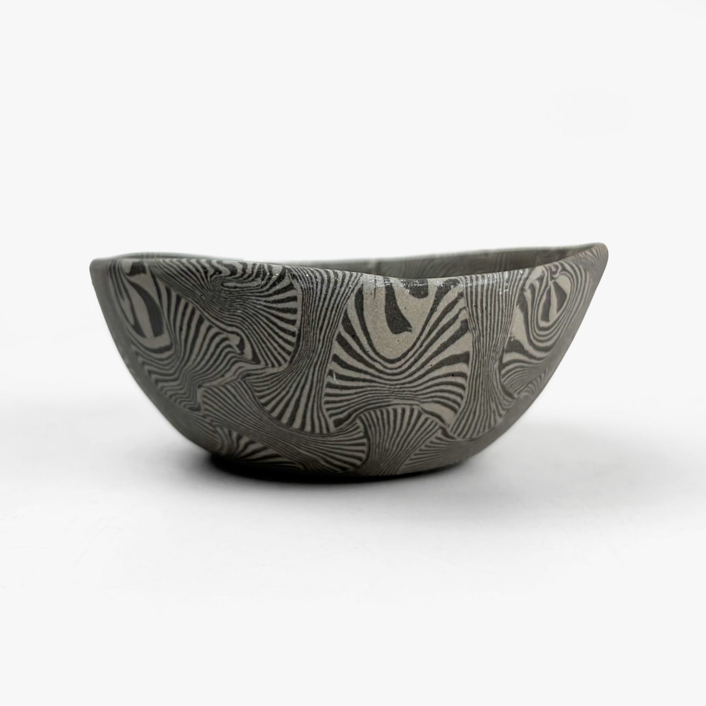 Nerikomi Bowl Black by Chizuru Ono (4.25"D)