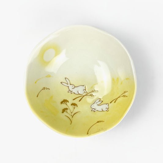 Kozuke Dish Tsuki Usagi (4.5"D)