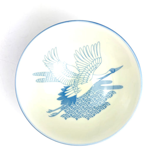Crane Blue Rice Bowl Large (5.5"D)