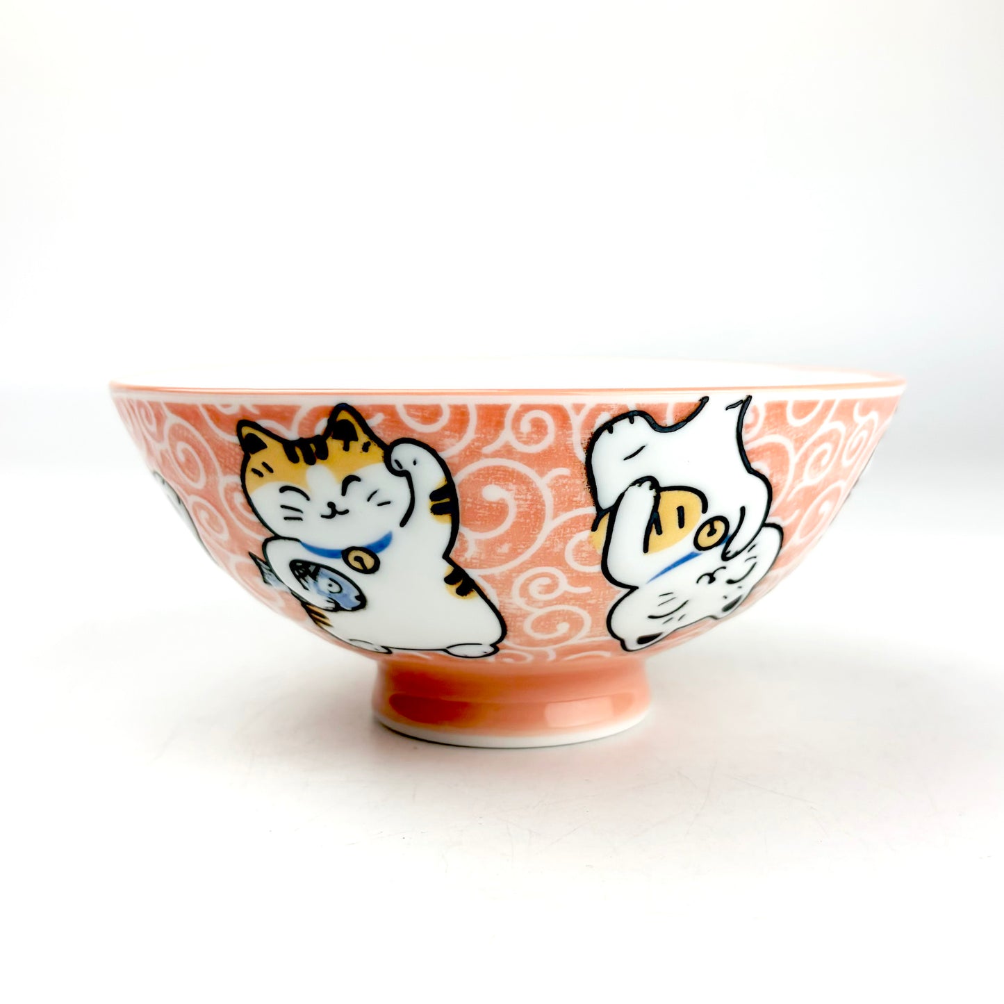 Manekineko Pink Rice Bowl Large (5.5"D)