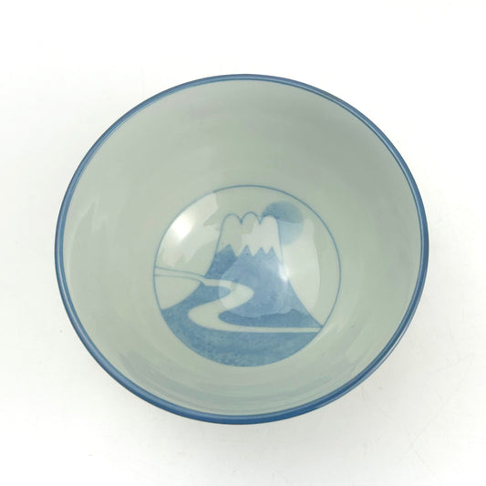 Rice Bowl Mt. Fuji Blue (4.5"D)