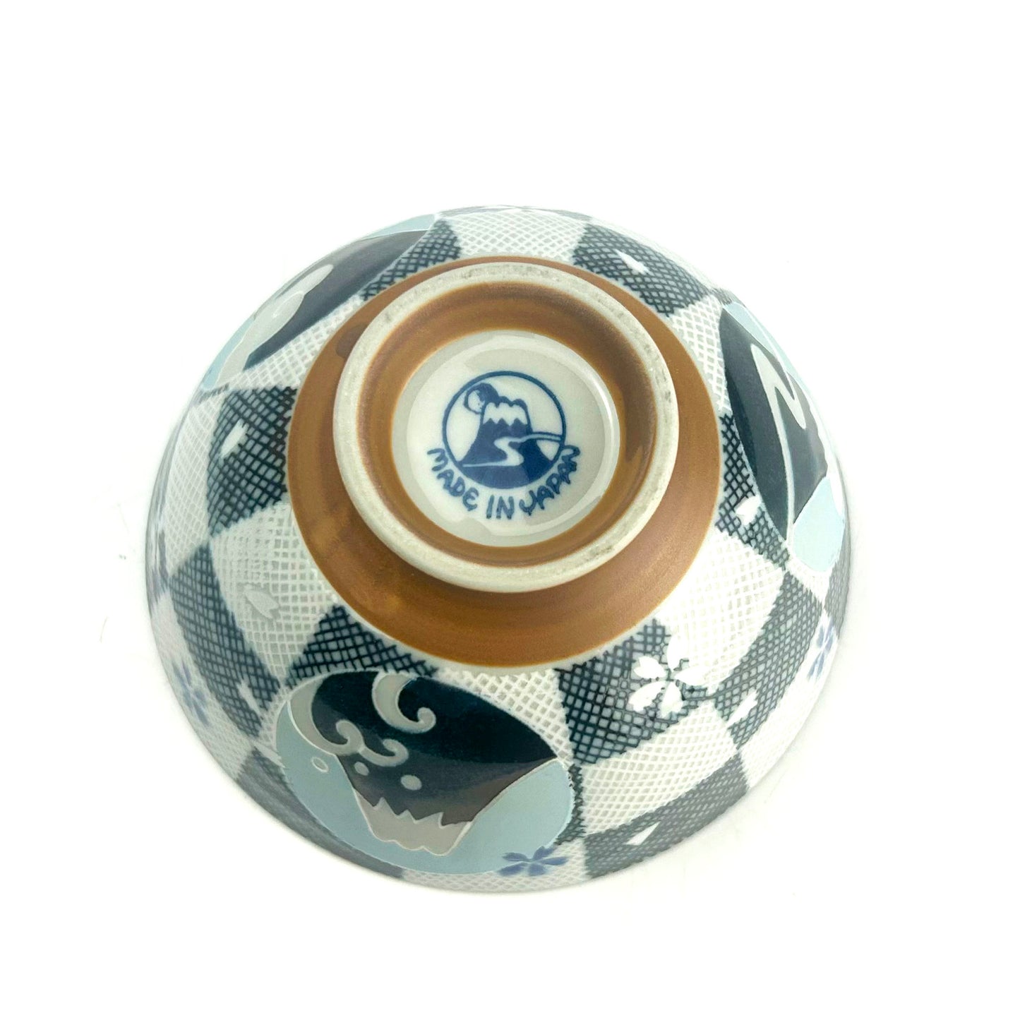 Rice Bowl Mt. Fuji Blue (4.5"D)
