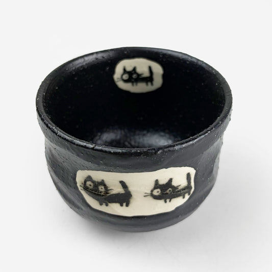 Mini Matcha Bowl Black Cat Black (3.5")