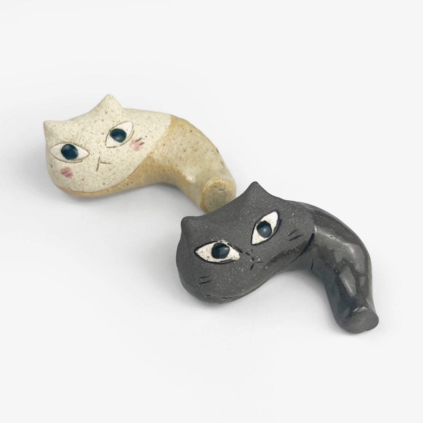 Chopstick Rest Cat White (1.75x1)