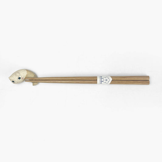 Chopstick Rest Cat White (1.75x1)