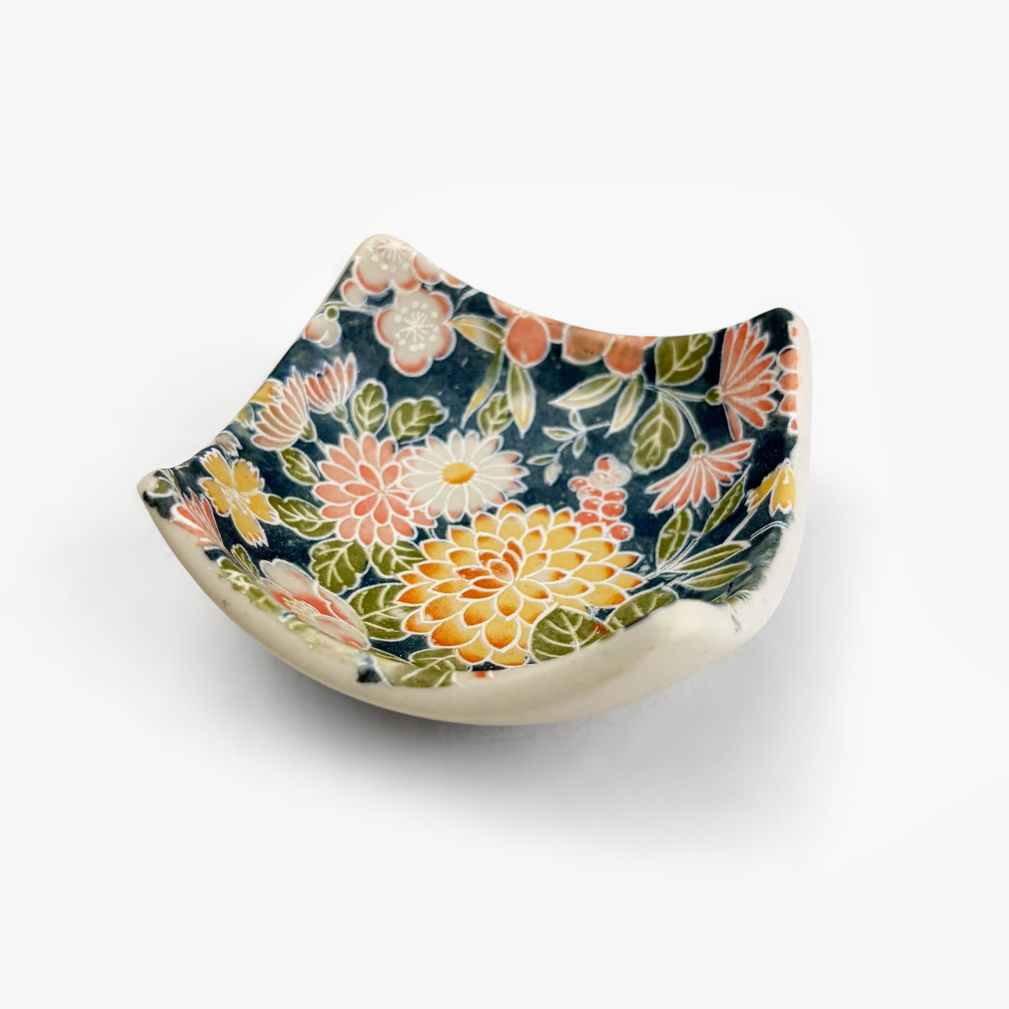 Sq. Dish Botan Nishiki Blue