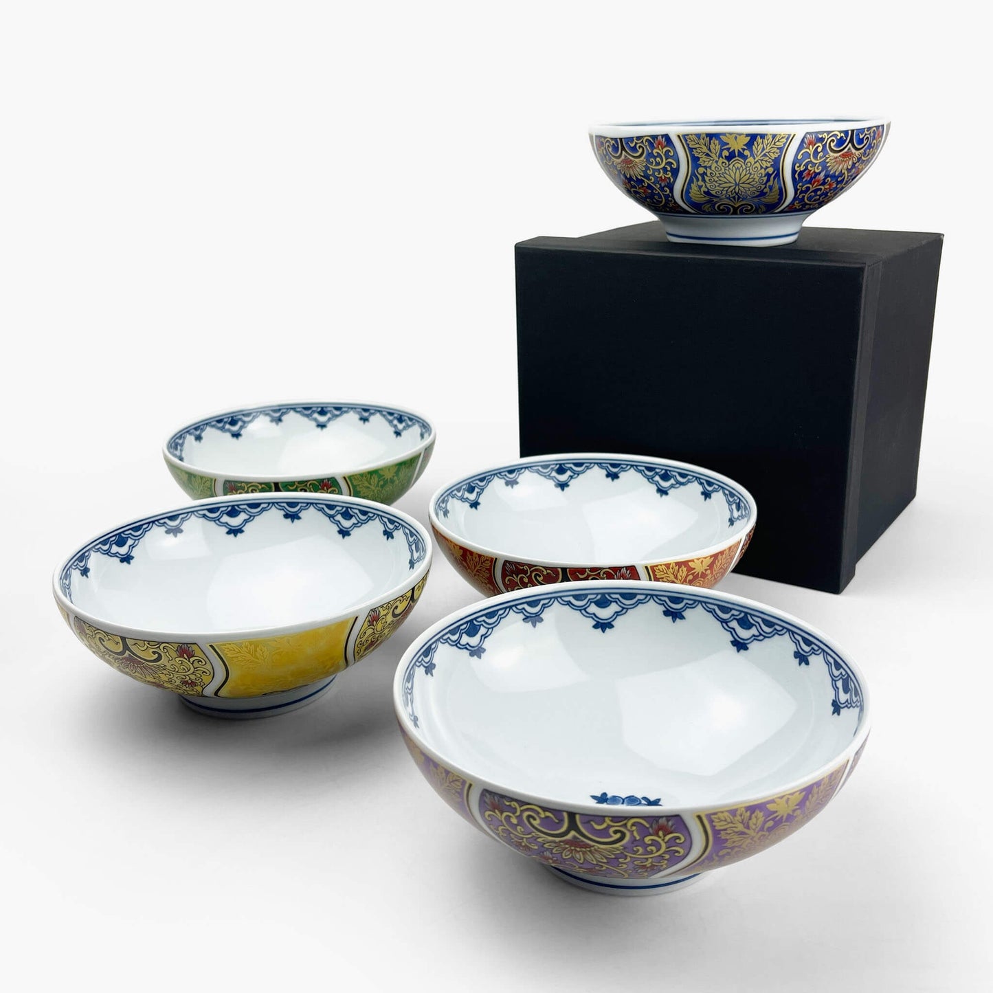 Arita Tayo Bowl set/5 Koimari (6"D)