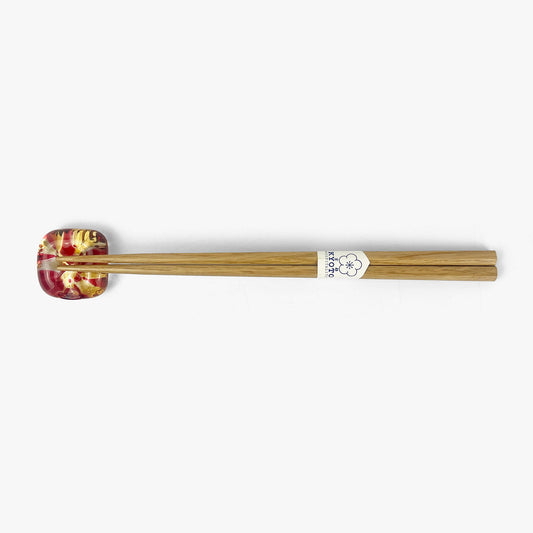 Glass Chopstick Rest Apple (1.5")