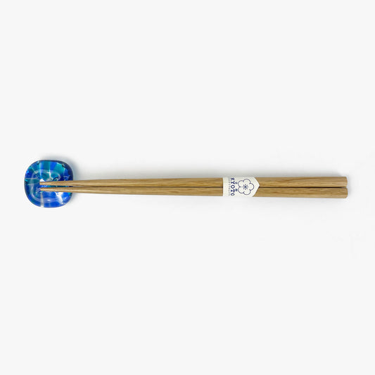 Glass Chopstick Rest Blueberry (1.5")