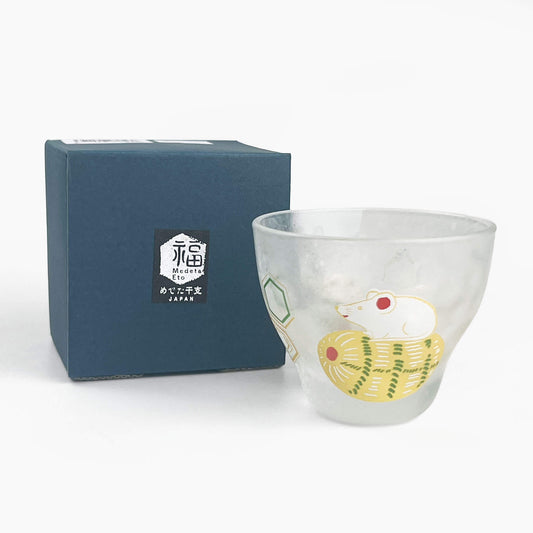 Glass Sake Cup Eto - Rat (2.5oz)