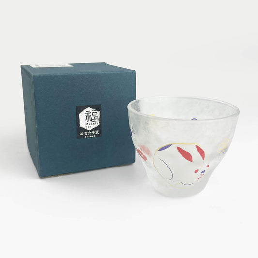 Glass Sake Cup Eto - Rabbit (2.5oz)
