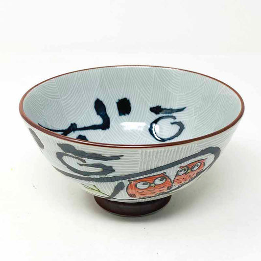 Owl Pink Rice Bowl (4.5″D) image 1