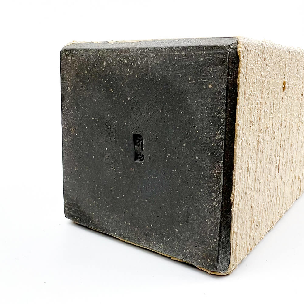 Shigaraki Rectangular Check Pattern Vase (14.75"H) image 6