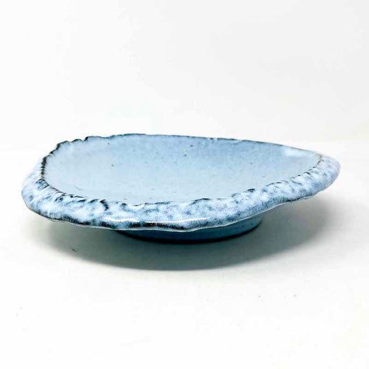 Shallow Bowl Blue White (7.5"D ) image 1