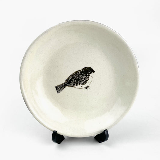Plate Sparrow (5.75"D) by Takunobu Sawada