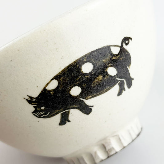 Pig Rice Bowl (4"D) by Takunobu Sawada
