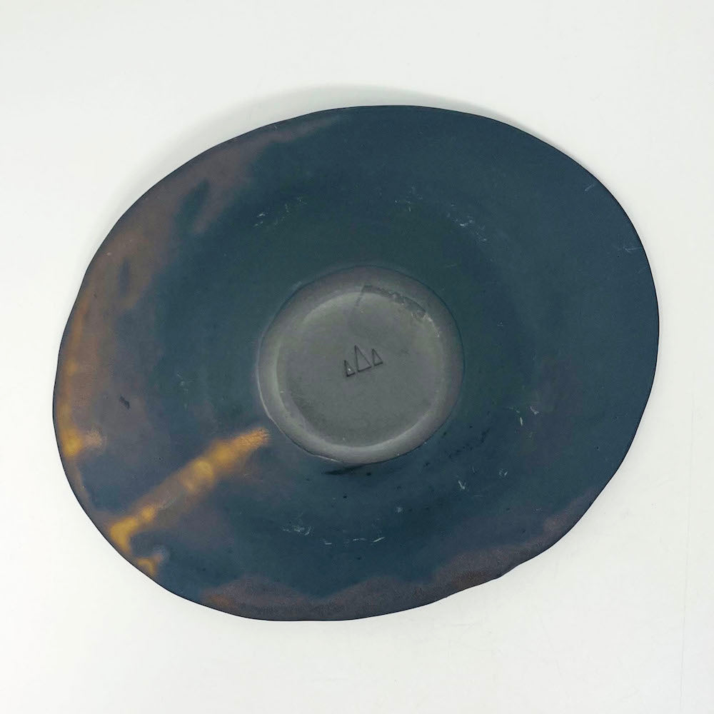 Oval Bowl Bronze (8.25"x6.5") by Bunga Yamamoto/ Hoju-gama