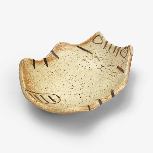 Animal Small Dish Cat (3.5" x 3") by Yoji Horikoshi