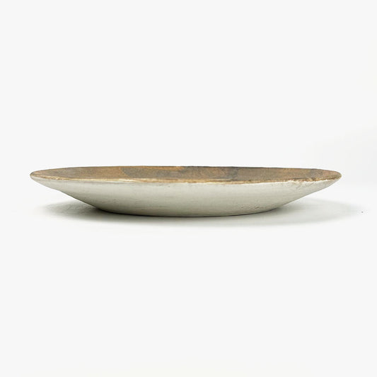 Rim Plate Stripe Brown (8"D) by rutawa rawajifu