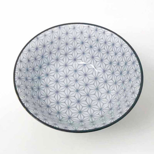 Asanoha Grey Tayo Bowl (6"D) image 1
