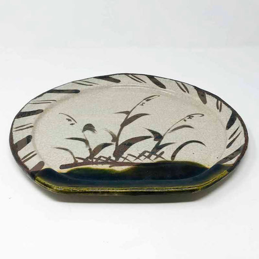 Oribe Hangetsu Plate by Hiroshige Kato image 1