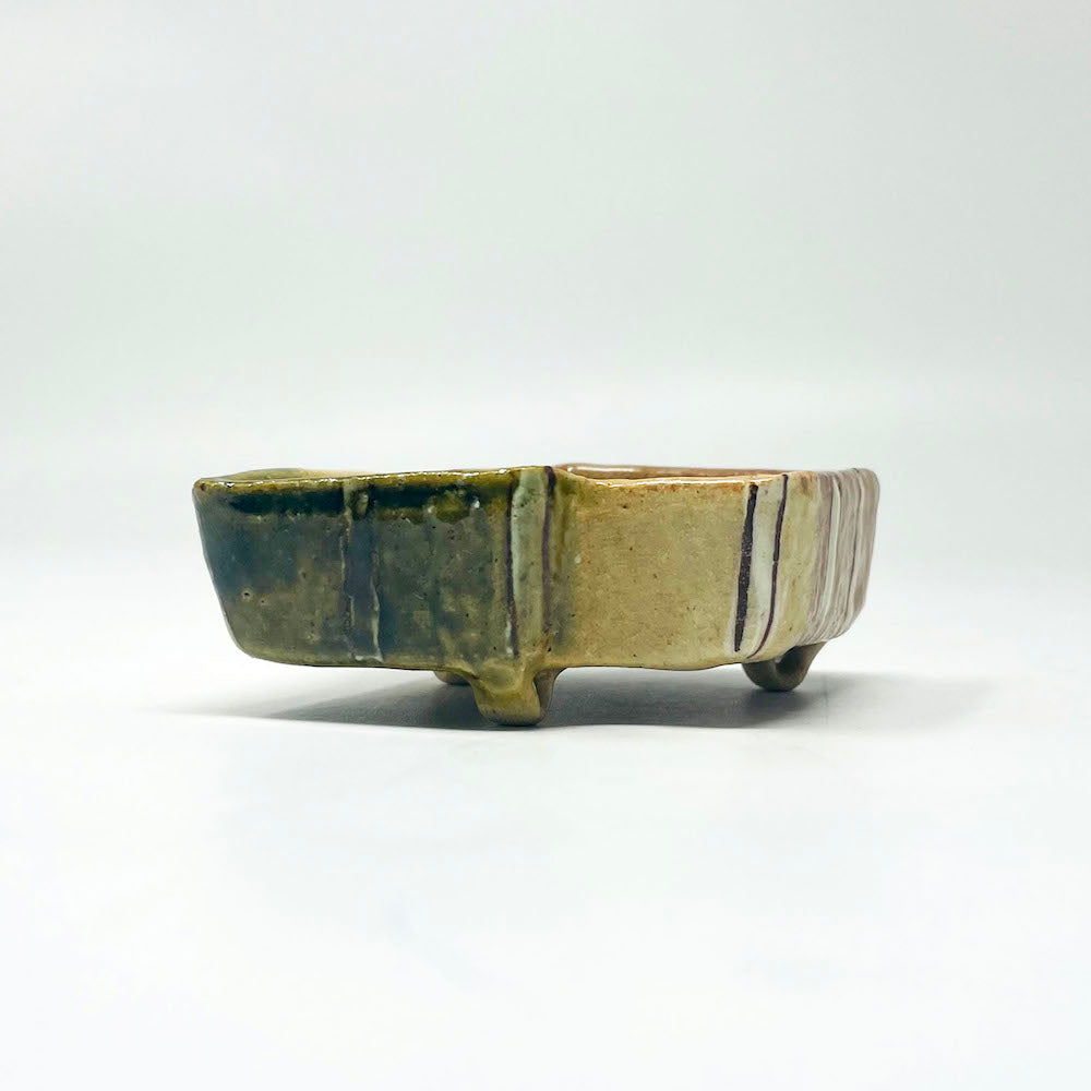 Footed Oribe Kobachi Dish by Masayoshi Wakui (4.75"x3.5") image 5