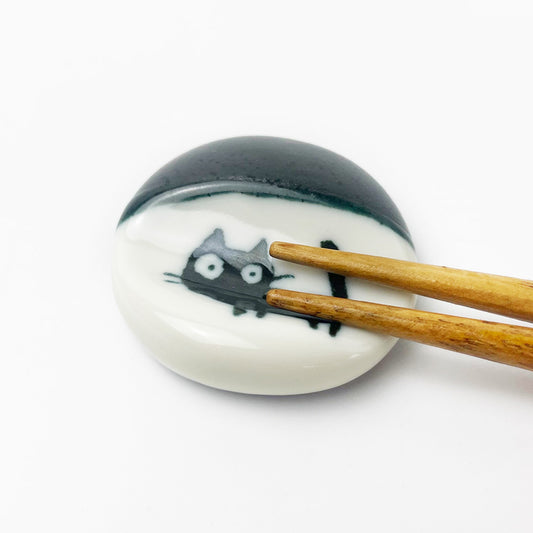 Chopstick Rest Black Cat (1.5"D) image 1