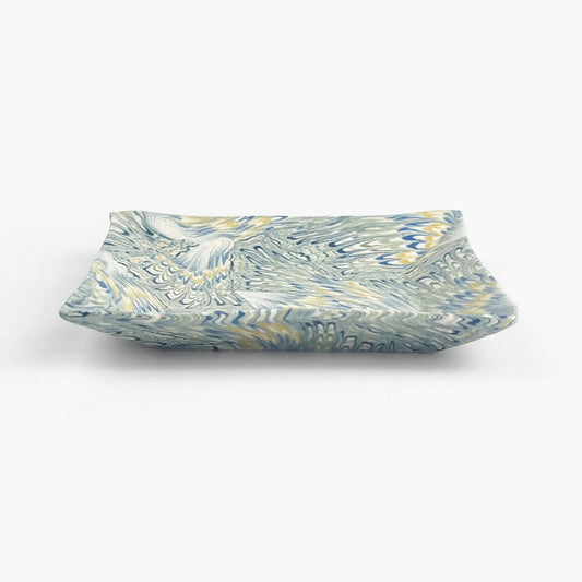 Sq. Plate Nerikomi Bird (4" x 4")