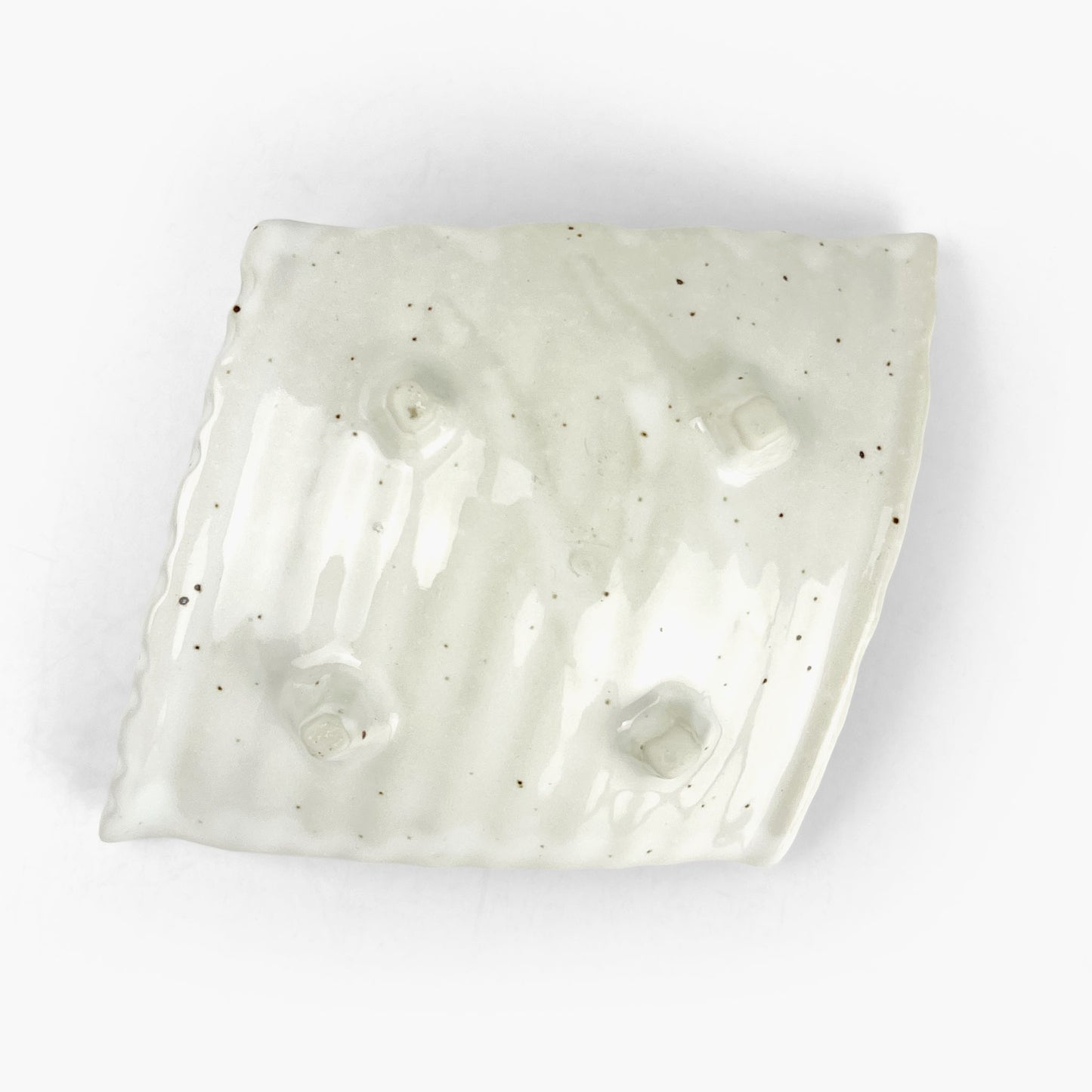 Footed Small Chinmi Dish Rhombus Kobiki (5.5"x4.25")