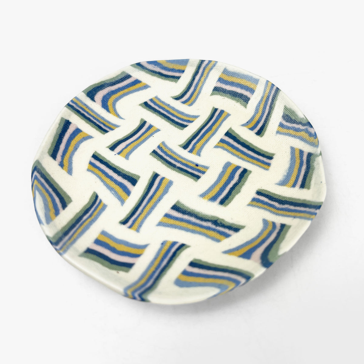 Small Dish Nerikomi Shimakoushi (3.25"D)