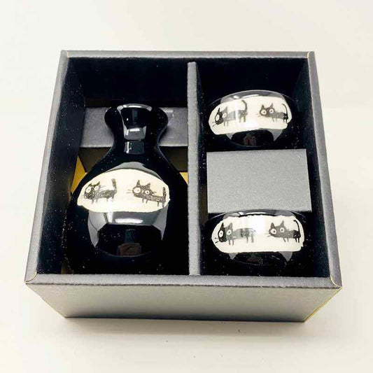 Sake Set 1:2 Cat/Black image 1