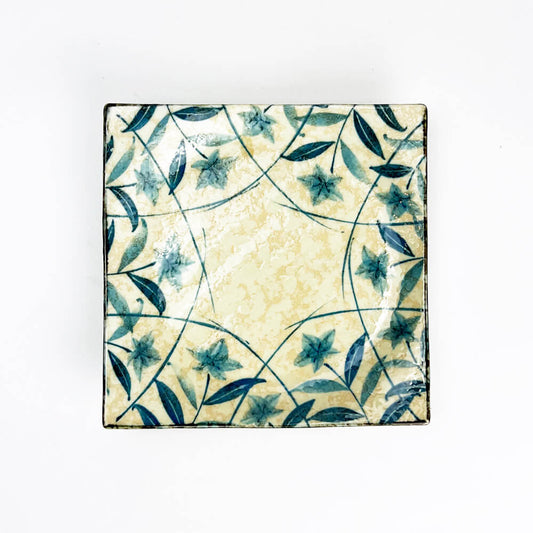 Blue Balloon Flower SQ. Plate (6.5"D) image 1
