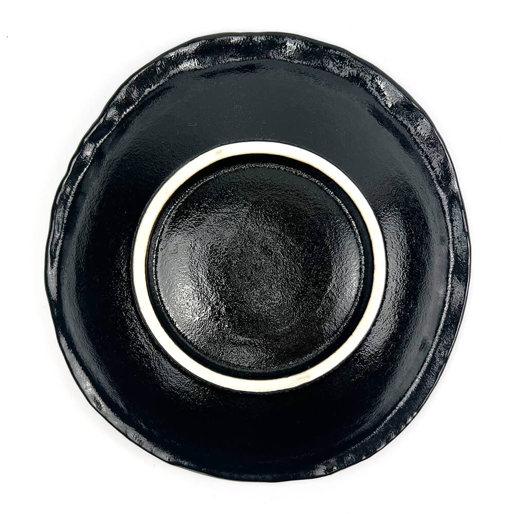 Yuzukuro Black Shallow Bowl (7.5"D) image 3