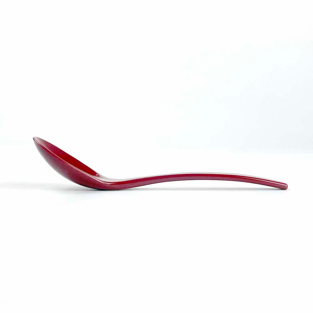 Plastic Spoon Tsurukubi Red (5"L) image 3