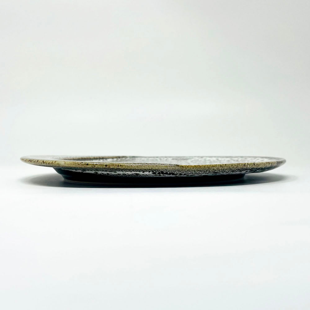 Plate Shiroyuzu Tenmoku Moon (8"D) image 4