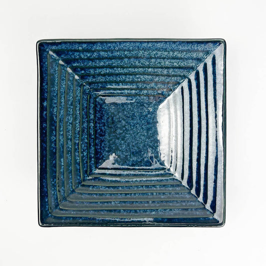 SQ. Shallow Bowl Navy Blue (7.25"D) image 1