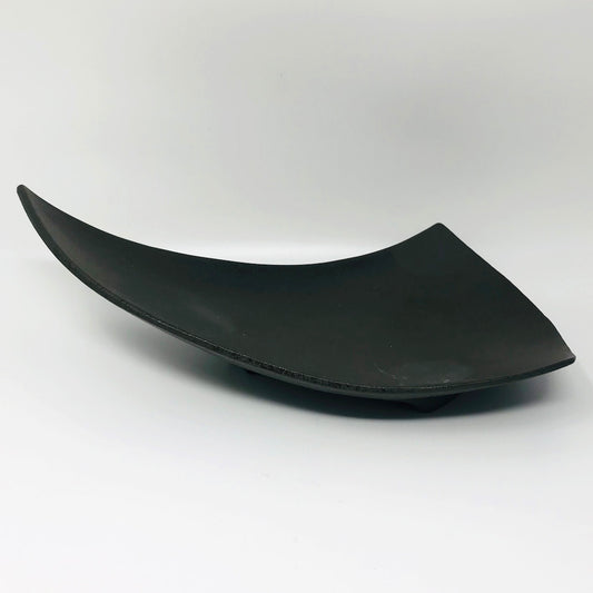 Footed Triangle Plate Black Dot image 1