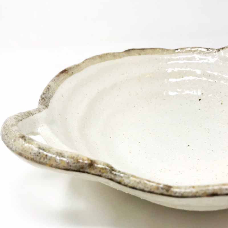 Shallow Bowl w/Handle Shiro Karatsu (10"x8") image 3