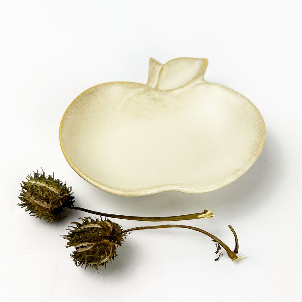 Small Dish Apple White (4" x 4.25") image 0