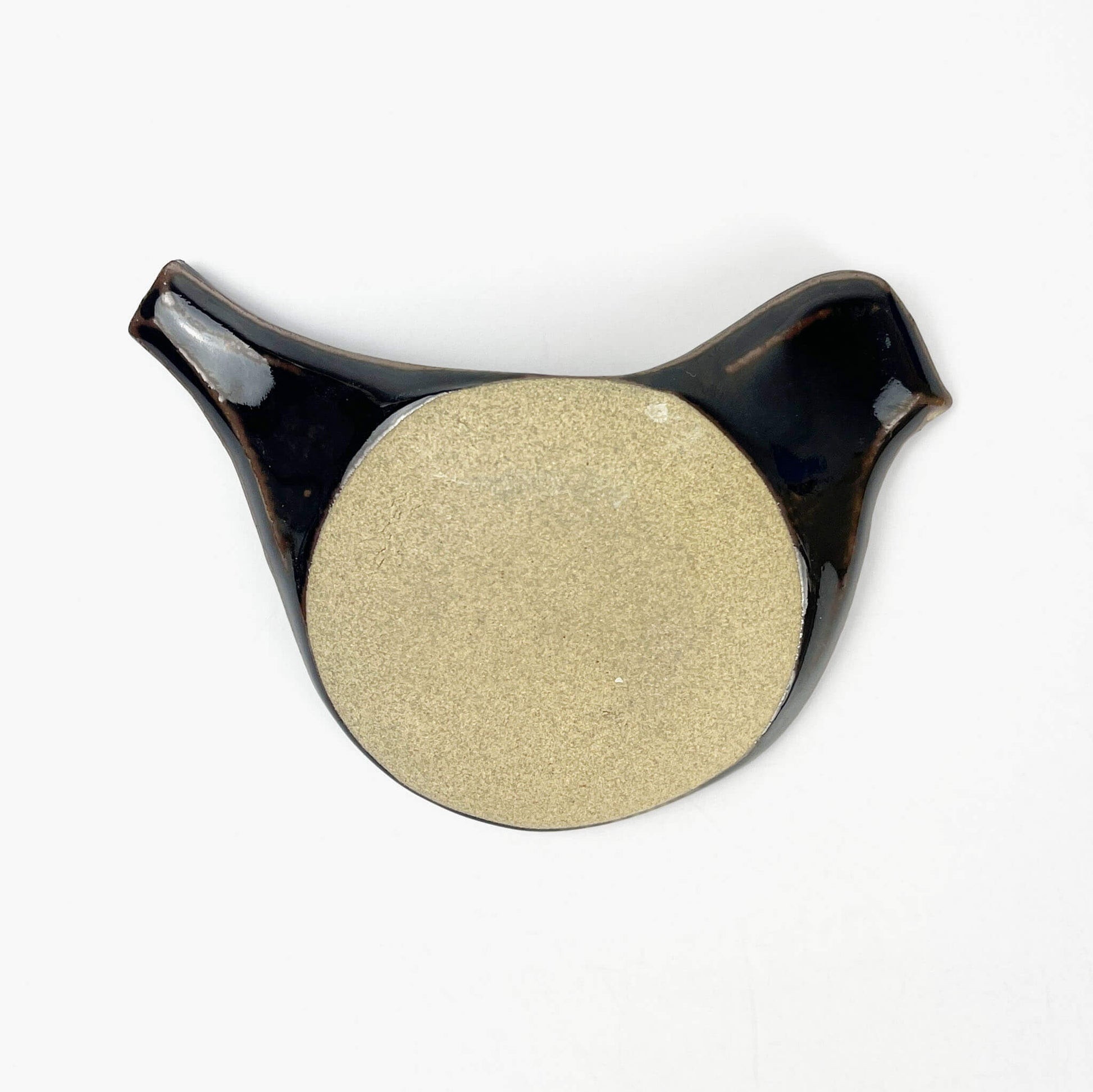 Mamezara Dish Bird Brown (4.5" x 3.5") by Keishuugama image 5